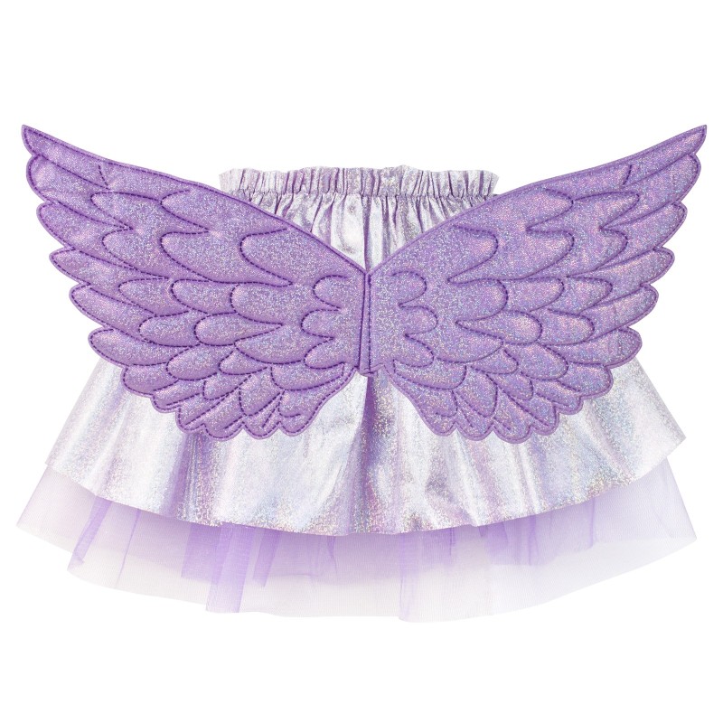 Pegaz fiolet brokat komplet skrzydła opaska jednorożec warkocz