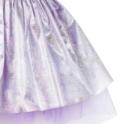 Pegaz fiolet brokat komplet skrzydła opaska jednorożec warkocz