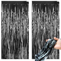 Kurtyna Imprezowa Metaliczna Czarna 99x200cm