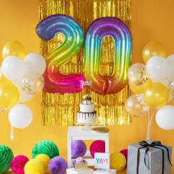 Balon foliowy tęczowy cyfra 100cm