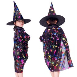 Peleryna Czarownica Wiedźma Czarownik + kapelusz