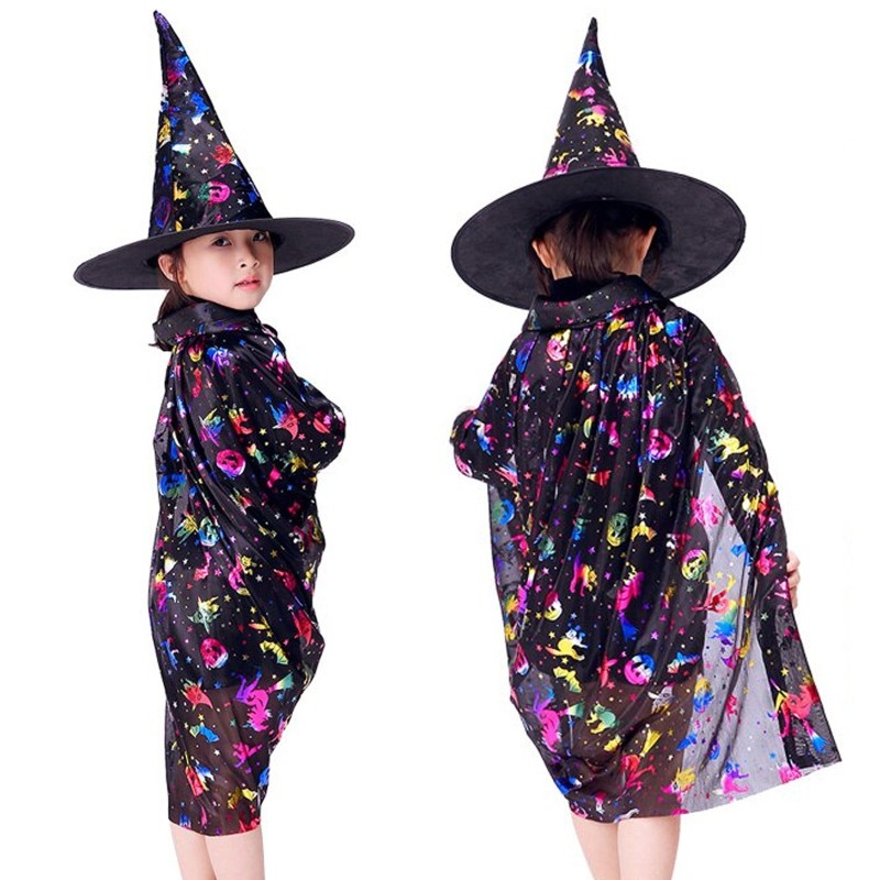 Peleryna Czarownica Wiedźma Czarownik + kapelusz