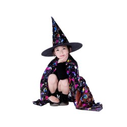 Peleryna Czarownica Wiedźma Czarownik + kapelusz