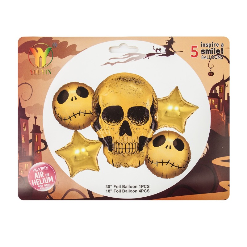 Zestaw balonów halloween czaszka