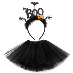 Strój na Halloween tutu BOO z torebką Dynia