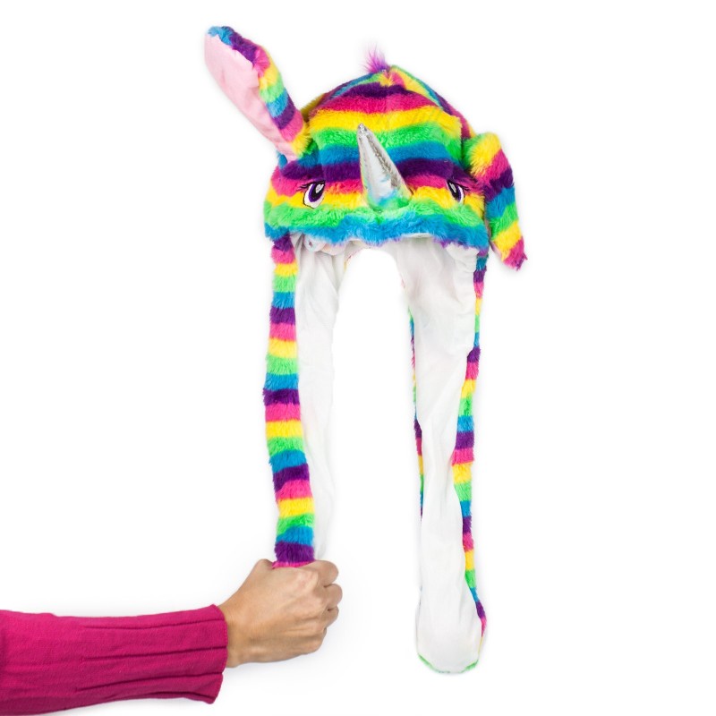 CZAPKA ruchome uszy JEDNOROŻEC STRÓJ kigurumi LED