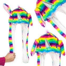 CZAPKA ruchome uszy JEDNOROŻEC STRÓJ kigurumi LED