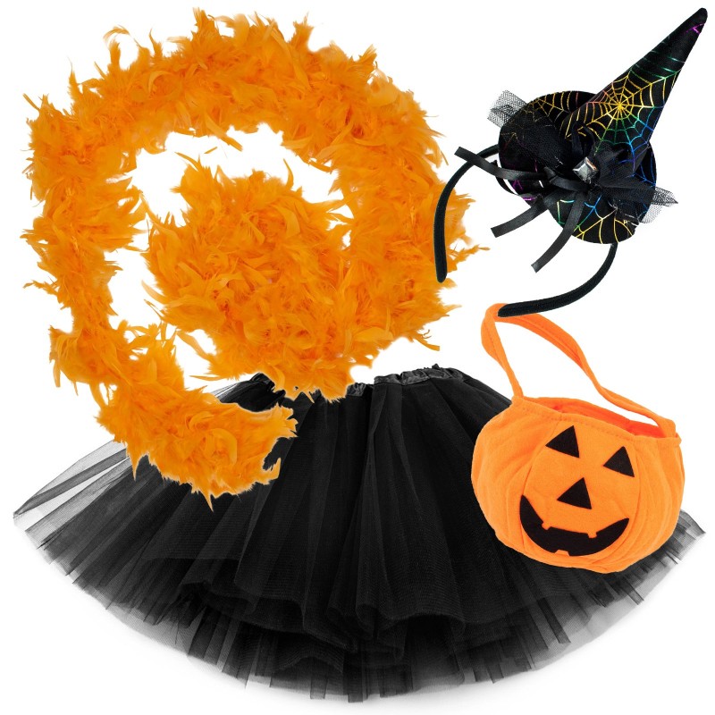 Zestaw halloween tutu boa dynia