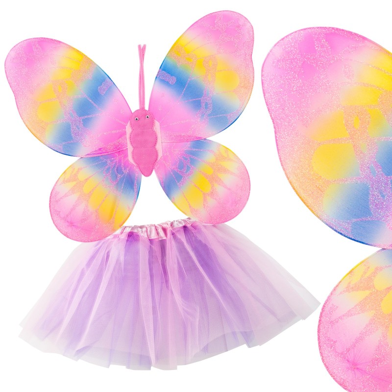 Motylek kolorowy skrzydełka tutu 2-6 lat