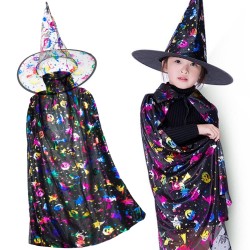 Peleryna Czarownica Wiedźma Czarownik + kapelusz