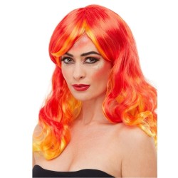 Peruka długie ogniste włosy
