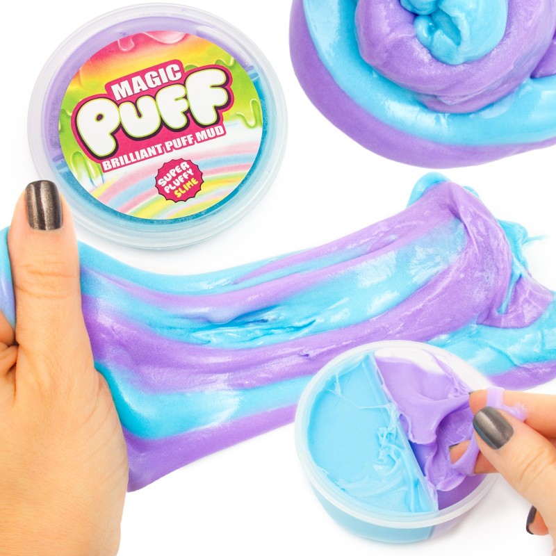 Slime PUFF masa PLASTYCZNA SENSORYCZNA DWA KOLORY