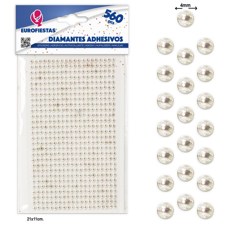 Perełki Metaliczne NAKLEJKI kryształki DŻETY 4mm 560szt.