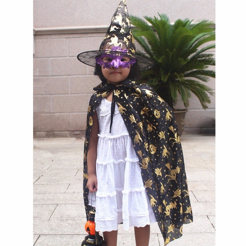 Halloween Peleryna z czapą Kapelusz