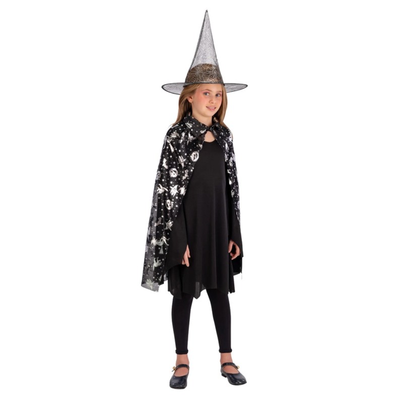 Halloween Peleryna z czapą Kapelusz