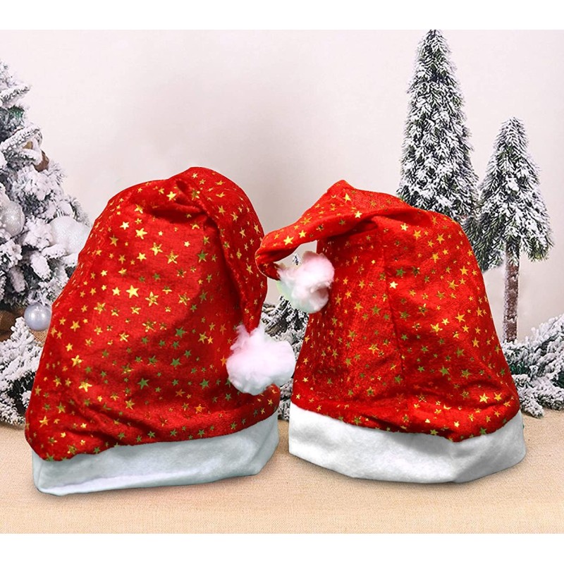 Czapka Mikołaja z gwiazdkami welur