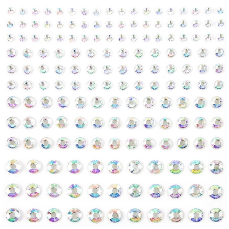 Naklejki kryształki na twarz i ciało holograficzne