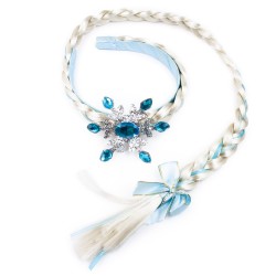 Warkocz elsa gwiazda opaska korona