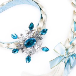 Warkocz elsa gwiazda opaska korona