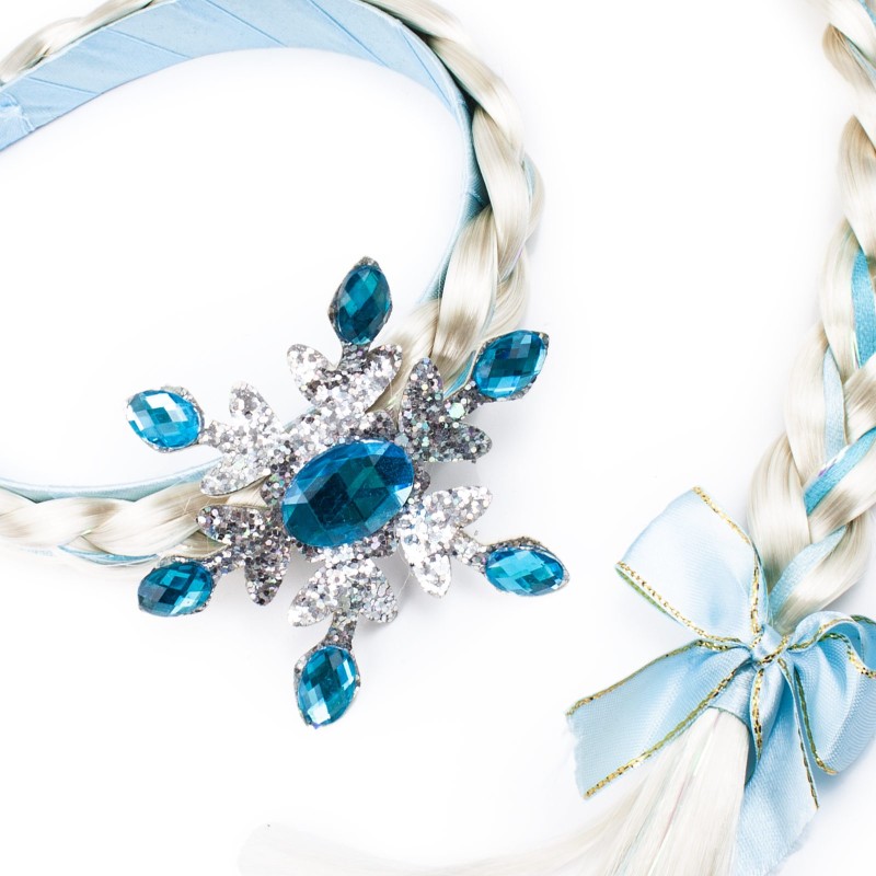 Warkocz elsa gwiazda opaska korona