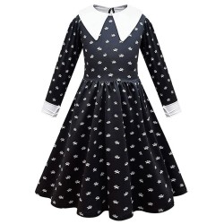 Wednesday Addams Strój Sukienka z torebką