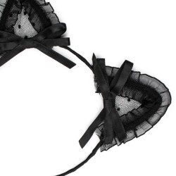 Opaska kocie uszy czarny kot