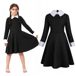 STRÓJ PRZEBRANIE WEDNESDAY ADDAMS SUKIENKA