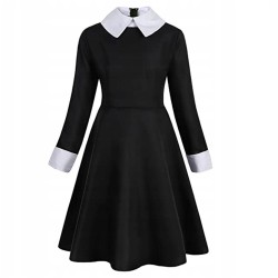 STRÓJ PRZEBRANIE WEDNESDAY ADDAMS SUKIENKA