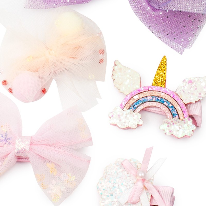 Spinki do włosów zestaw tiul