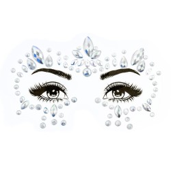 Kryształki FLUO naklejki na twarz Glow in the Dark