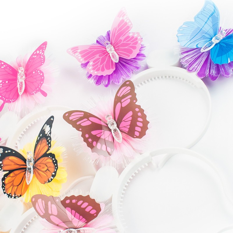 Wianek opaska kwiatki motylki