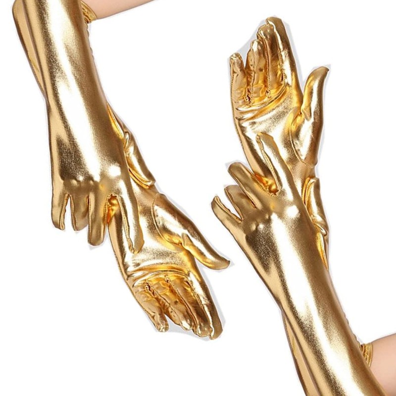 Rękawiczki imprezowe złote srebrne