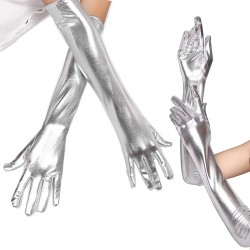 Rękawiczki imprezowe złote srebrne