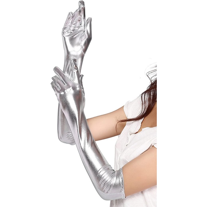 Rękawiczki imprezowe złote srebrne