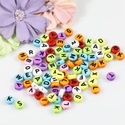 Koraliki LITERKI alfabet do bransoletek DIY 18 g