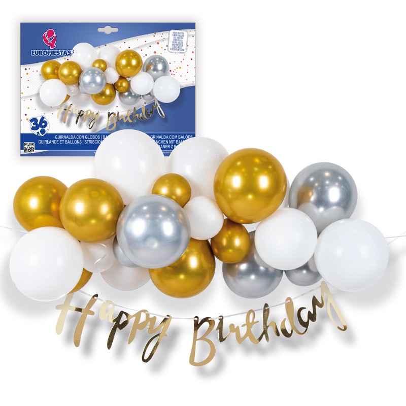 Urodzinowy Zestaw balonów Girlanda Happy Birthday