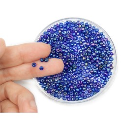 Koraliki 3mm granatowy galaxy