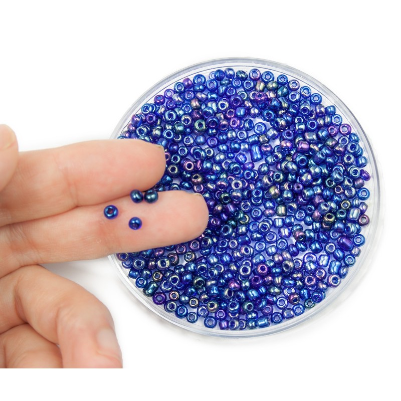 Koraliki 3mm granatowy galaxy