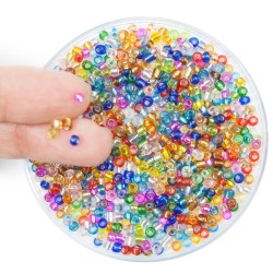 Koraliki 3mm kolorowe