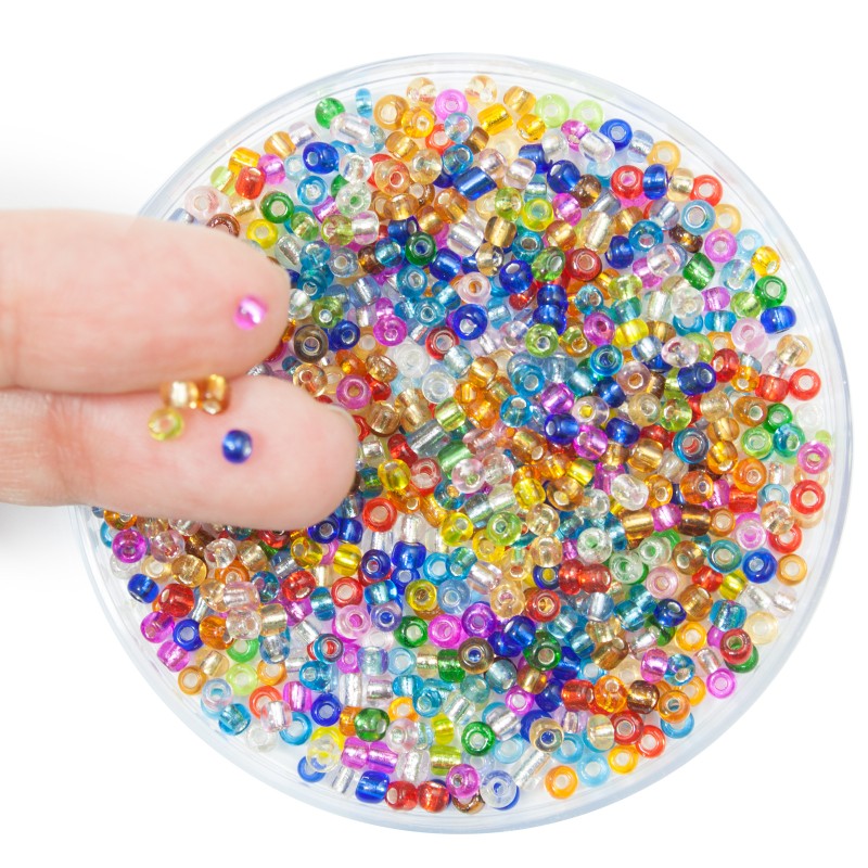 Koraliki 3mm kolorowe