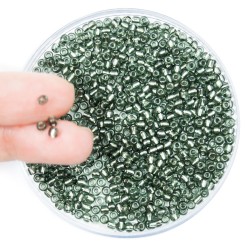 Koraliki 3mm zielone moro