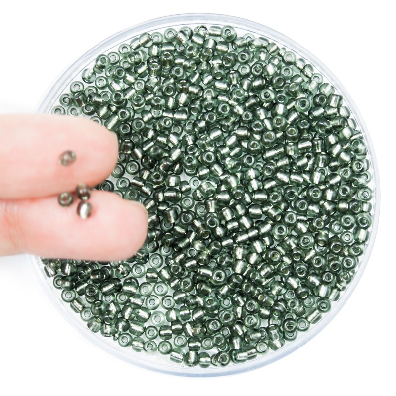 Koraliki 3mm zielone moro