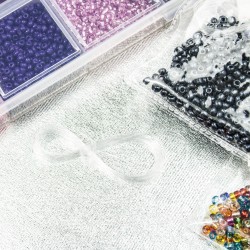 koraliki 3mm zielone galaxy