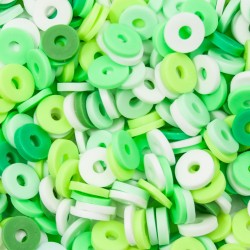 Koraliki 6mm zielone kółka