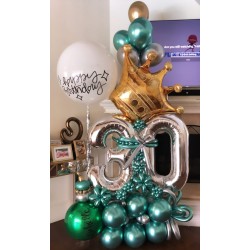 Balon foliowy Cyfra Srebrna Błyszcząca 80cm 32 cale