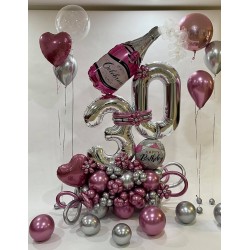 Balon foliowy Cyfra Srebrna Błyszcząca 80cm 32 cale