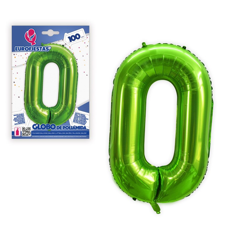 Balon cyfra zielona 100cm