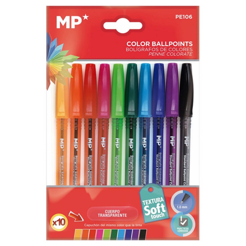 Kolorowe długopisy 10 szt. PE106