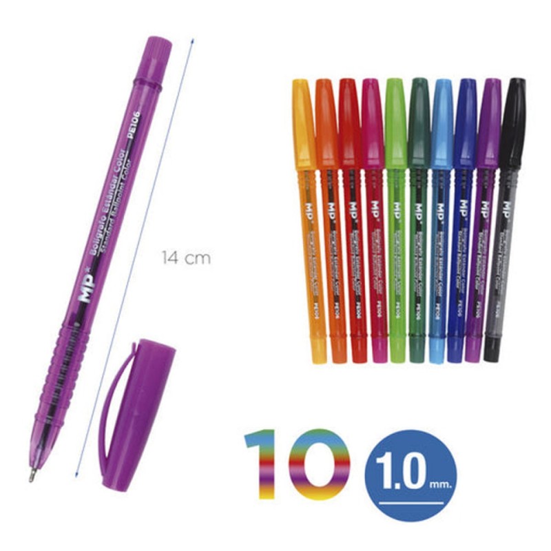 Kolorowe długopisy 10 szt. PE106