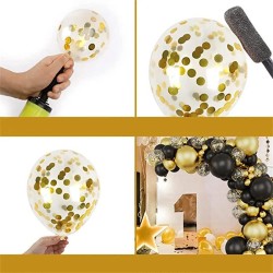 Girlanda Balony Czarno Zlote